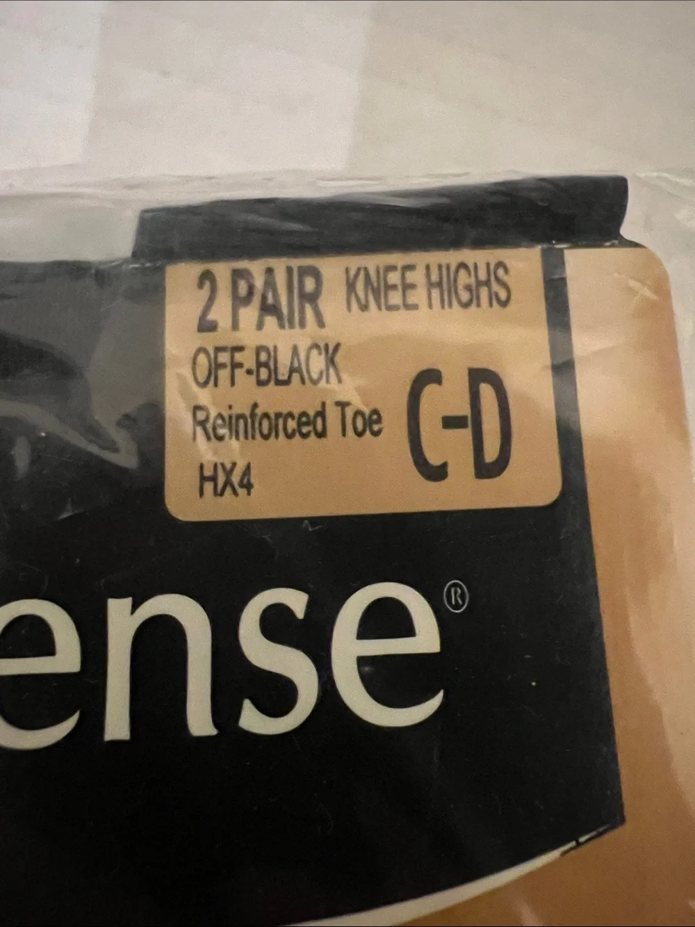 No Nonsense Off-Black Ultra Sheer Knee High Tights - 2 Pairs - NWT
